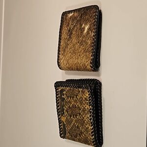 Two Vintage Used Leather Bifold Wallets